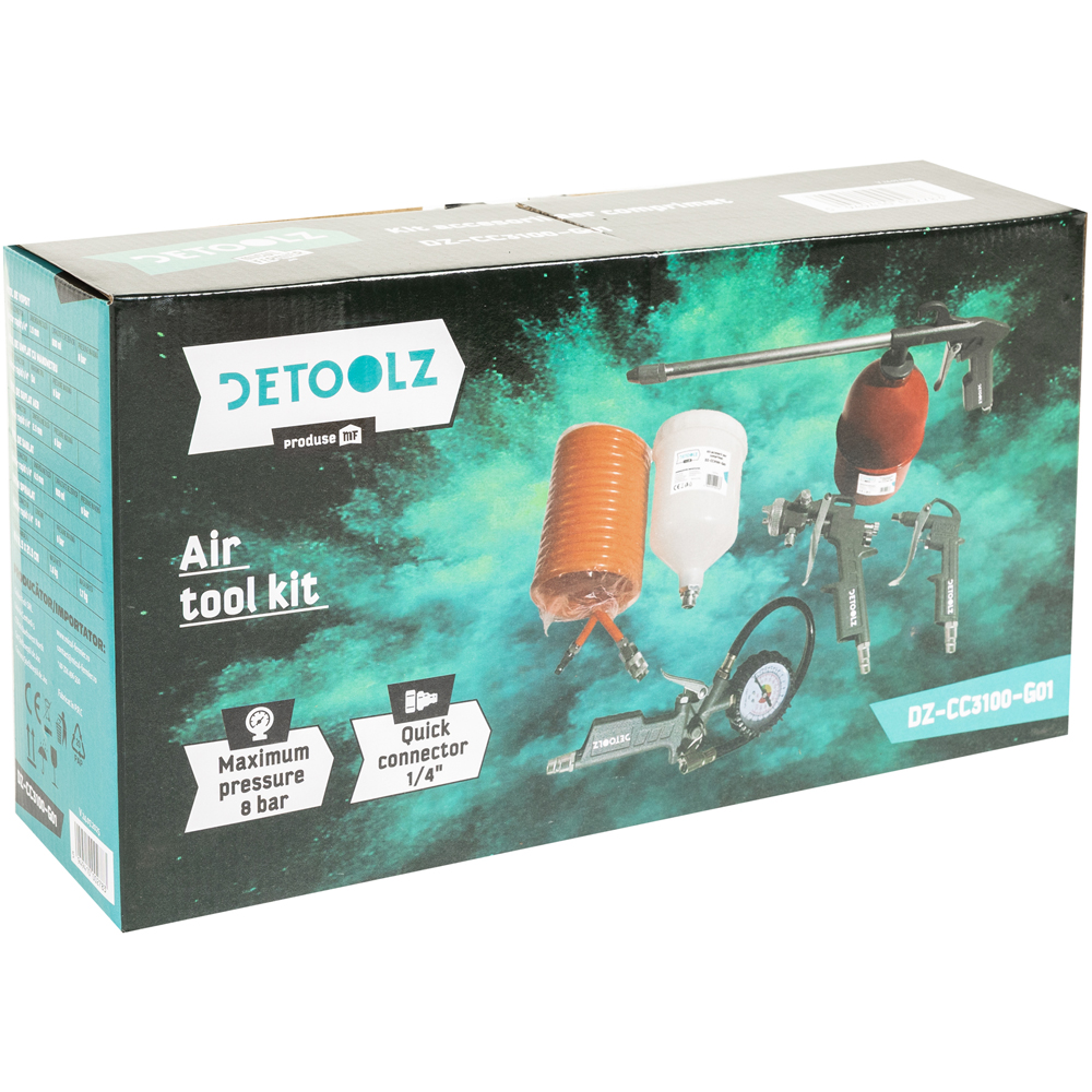 Kit accesorii compresor Detoolz DZ-CC3100-G01, 5 piese