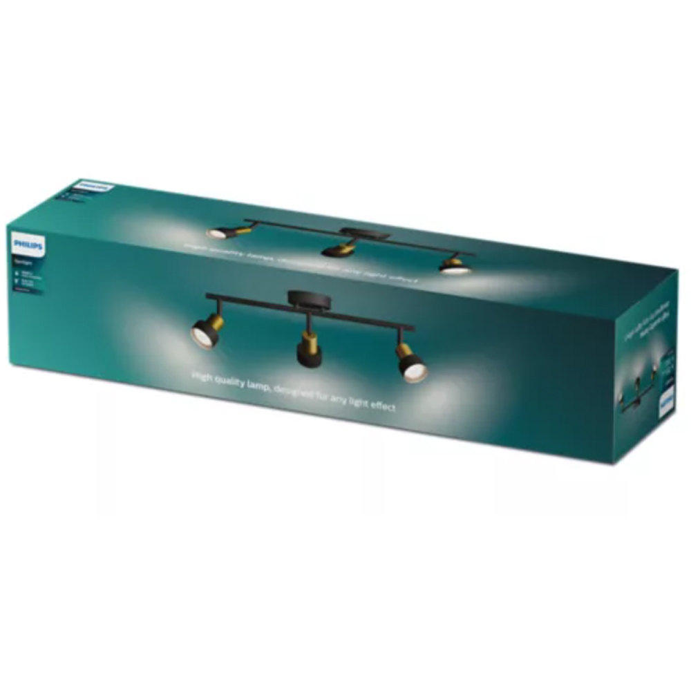 Spot LED PHILIPS 8720169299917, 3 x 5W, IP20, negru