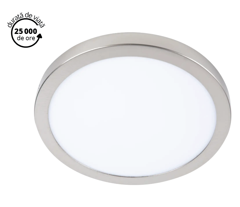 Plafoniera LED GOODHOME Aius, 17.5W, 1800lm, 4000K, argintiu