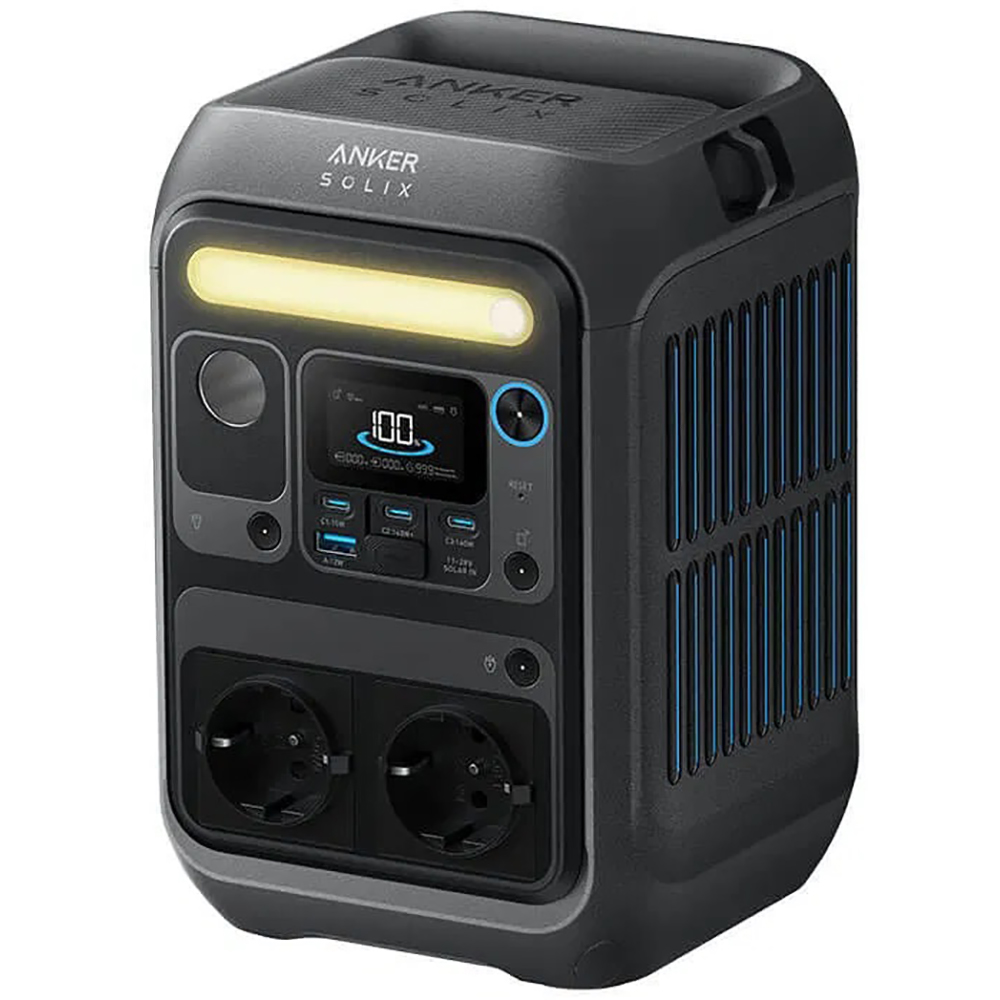 Statie de incarcare portabila ANKER Solix C300X AC, 300W, 288Wh, AC, USB-A, USB-C, MC4, XT60, negru