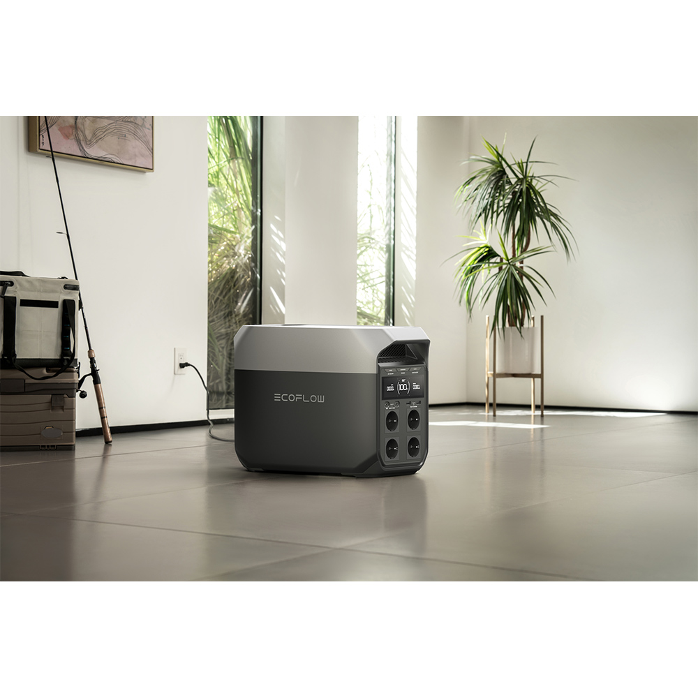 Statie de incarcare portabila ECOFLOW Delta 3, 1800W, 1024Wh, AC, USB-A, USB-C, MC4, XT60, negru