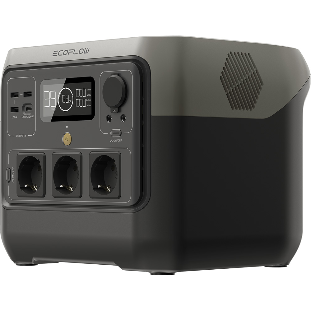 Statie Incarcare ECOFLOW River 2 Pro, 768Wh, 800W, USB A, USB C, Schuko, negru