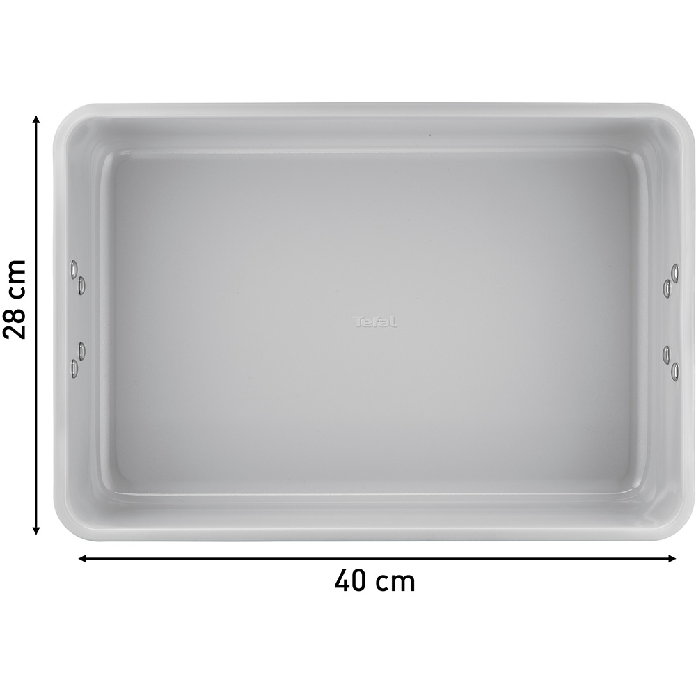 Tava de copt TEFAL Ceramik J1756204, 40x28cm, otel, verde