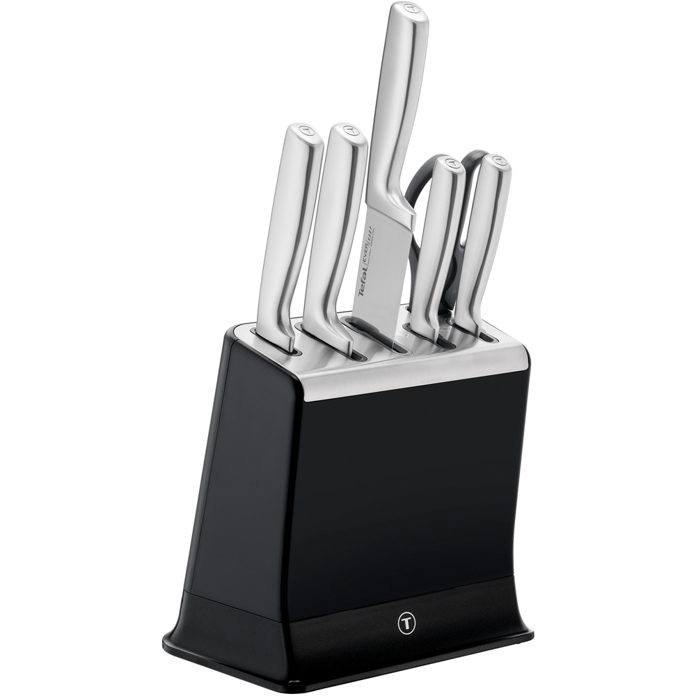 Set cutite TEFAL Eversharp Pro K2977S44, 6 piese, inox, argintiu