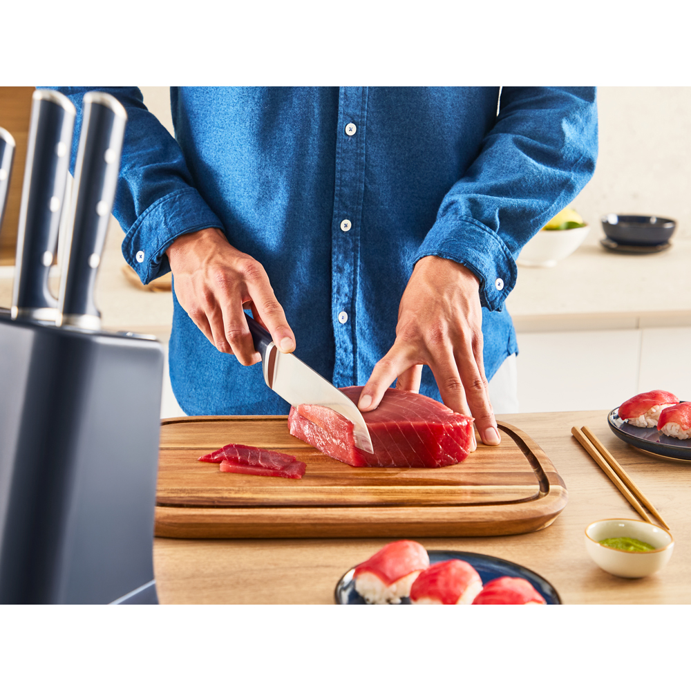 Set cutite TEFAL EverSharp Pro K297S644, 5 piese, inox, negru