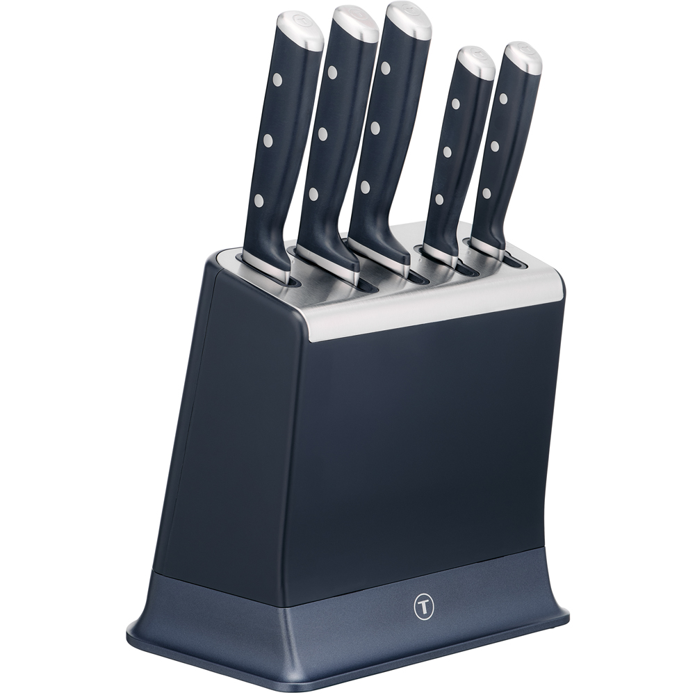 Set cutite TEFAL EverSharp Pro K297S644, 5 piese, inox, negru