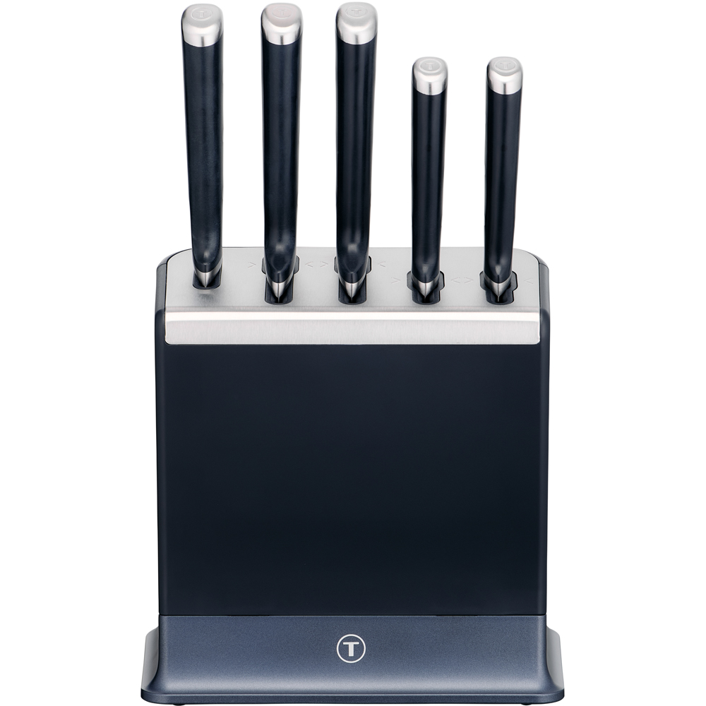 Set cutite TEFAL EverSharp Pro K297S644, 5 piese, inox, negru