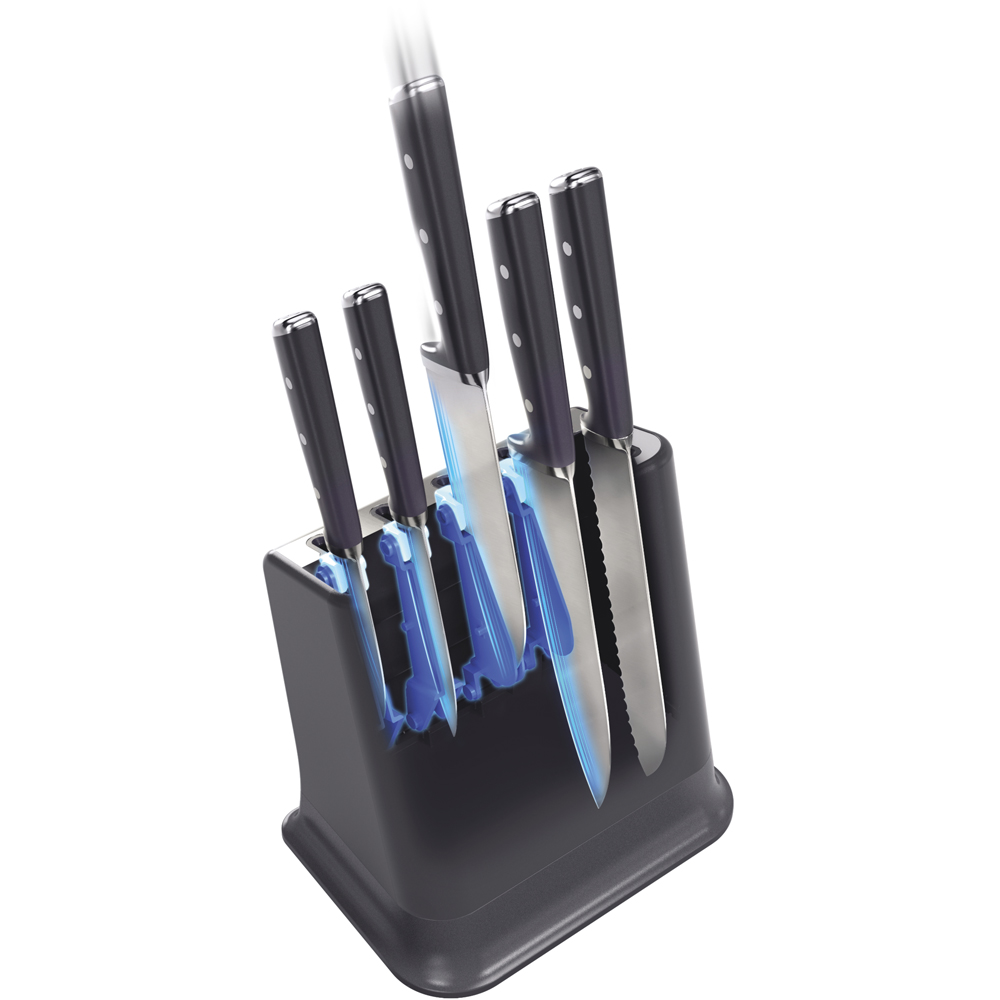Set cutite TEFAL EverSharp Pro K297S644, 5 piese, inox, negru