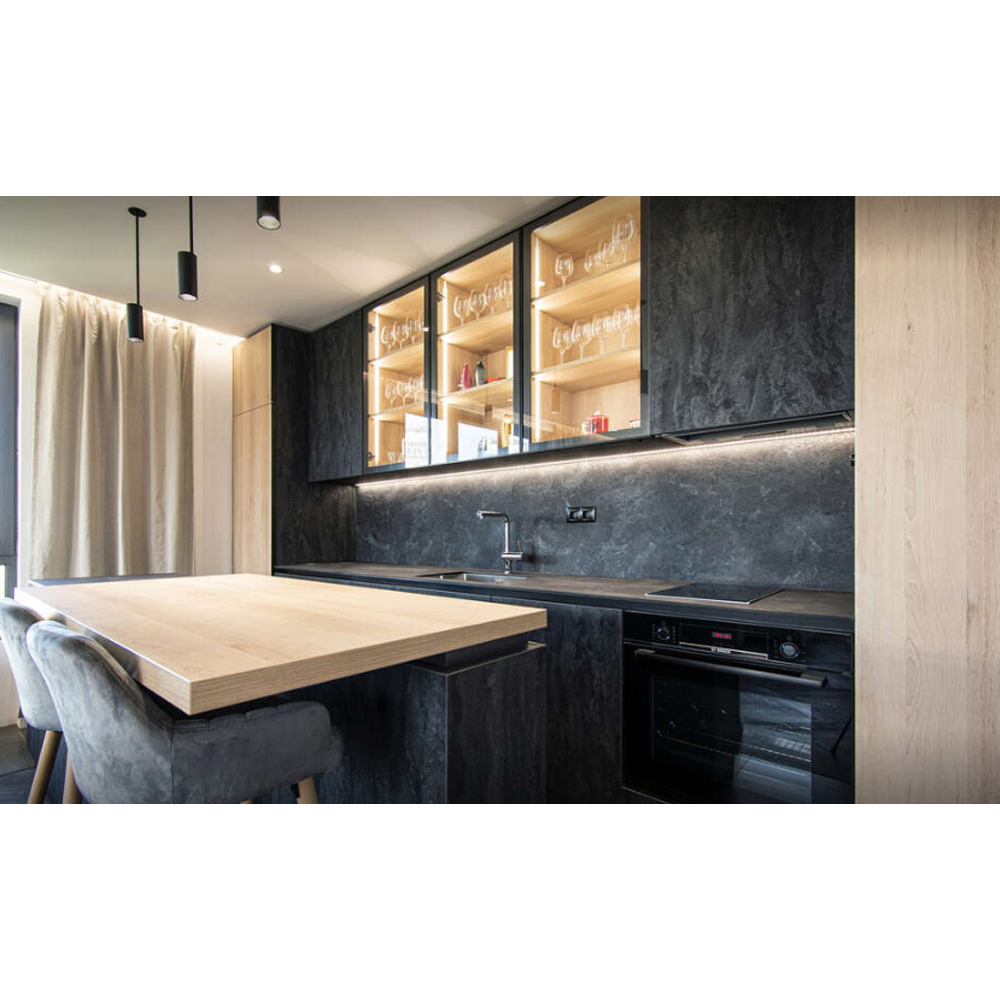 Blat bucatarie Kronospan Global Design K353 RT, PAL, 410 x 63.5 3.8 cm, gri antracit