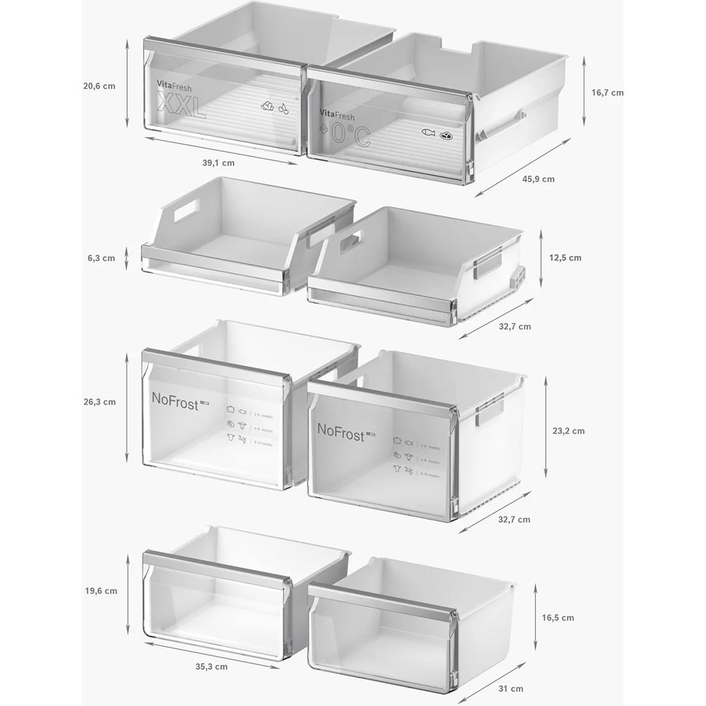 Side by Side BOSCH KFI96AXEA, Total No Frost, 574 l, H 183 cm, Clasa E, Dozator apa, dark inox