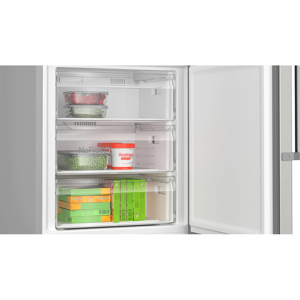 Combina frigorifica BOSCH KGN49AIBT, No Frost, 440 l, H 203 cm, Clasa B, inox