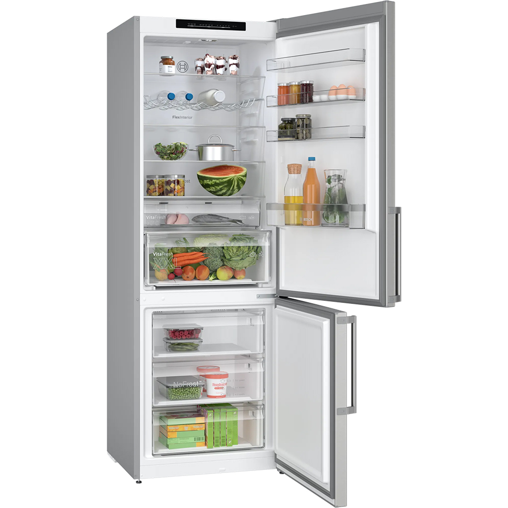 Combina frigorifica BOSCH KGN49VICT, No Frost, 440 l, H 203 cm, Clasa C, inox