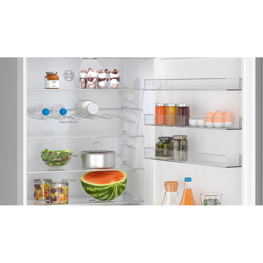 Combina frigorifica BOSCH KGN49VICT, No Frost, 440 l, H 203 cm, Clasa C, inox