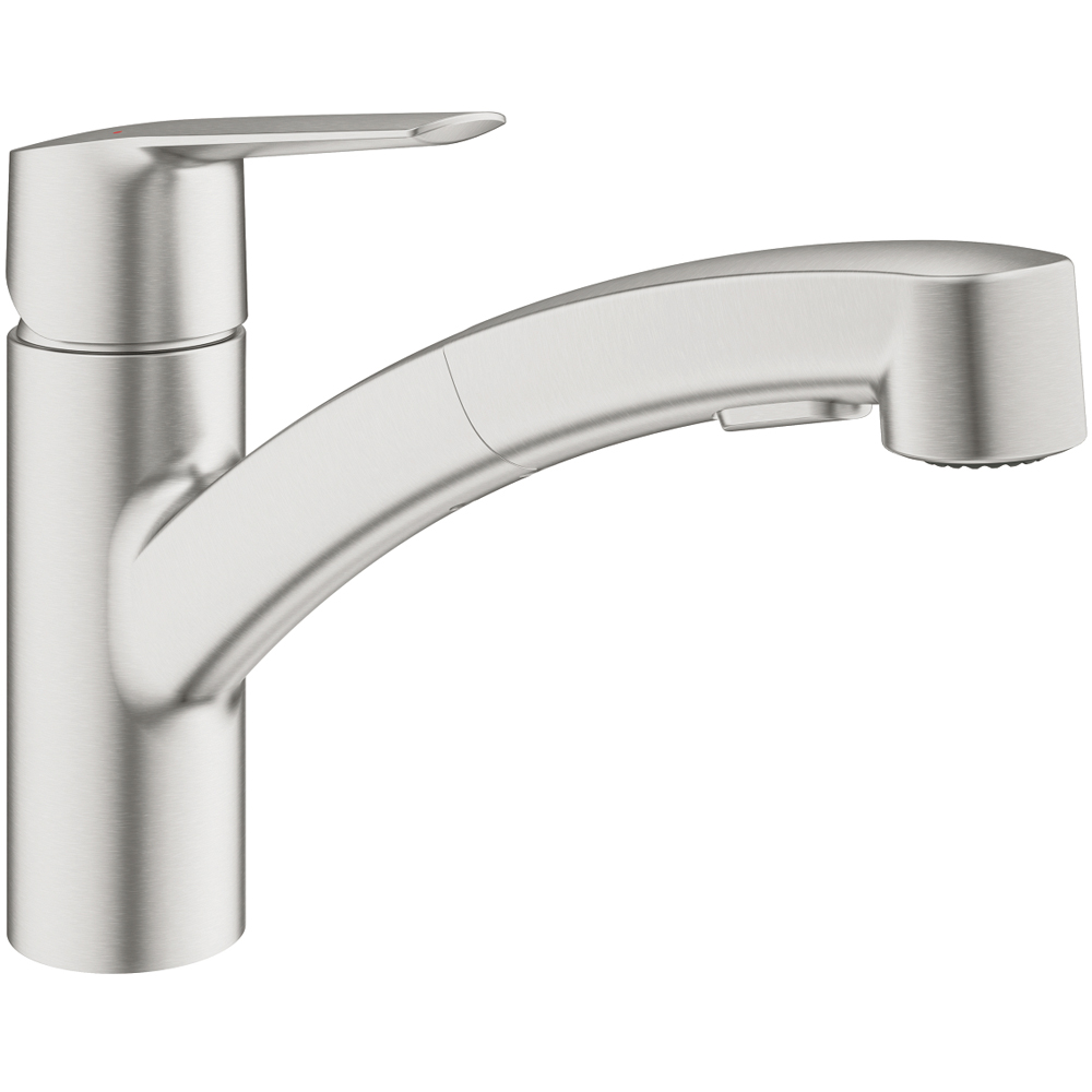 Baterie bucatarie GROHE Start, extractibil, alama sanitara, inox