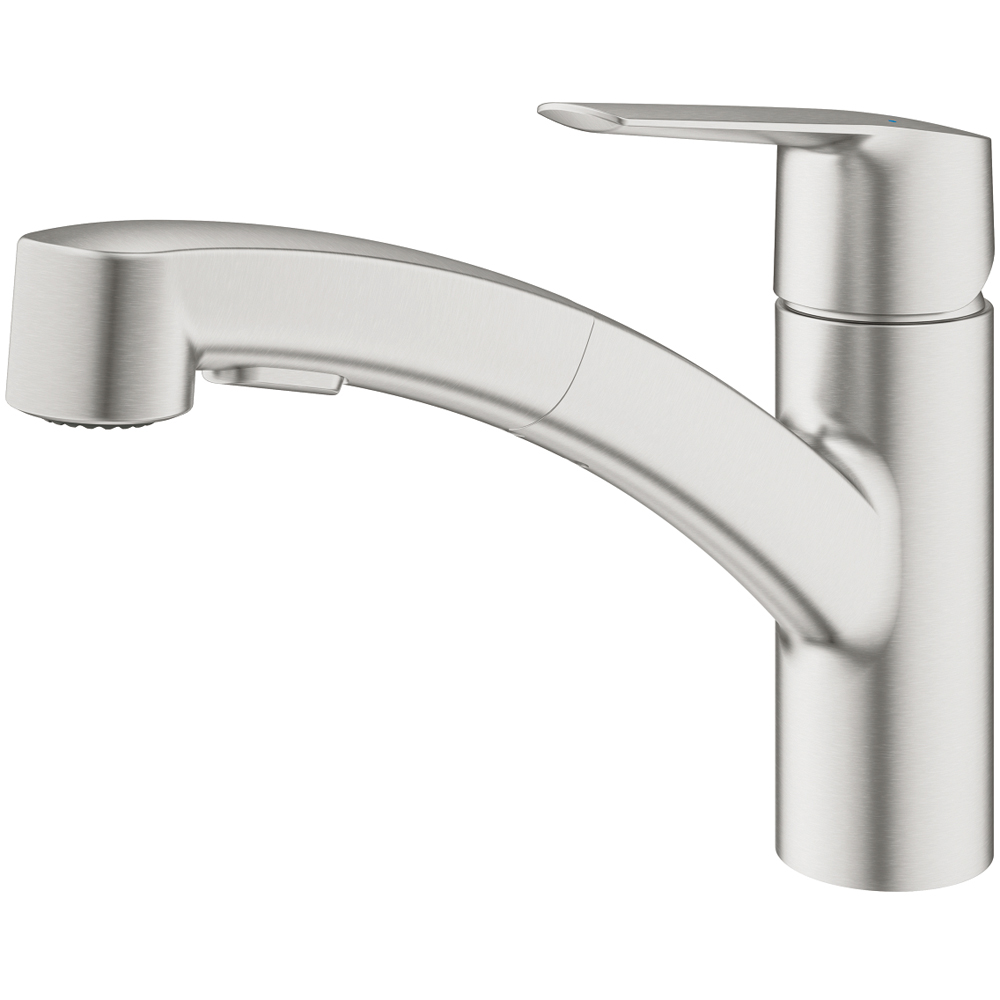Baterie bucatarie GROHE Start, extractibil, alama sanitara, inox