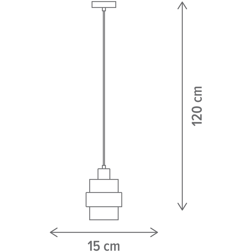 Pendul KLAUSEN Glamy SP1 KL111155, E27, IP20, auriu