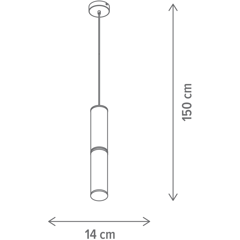 Pendul LED KLAUSEN Ardor SP2 KL142106, 26W, 1000lm, alb-negru