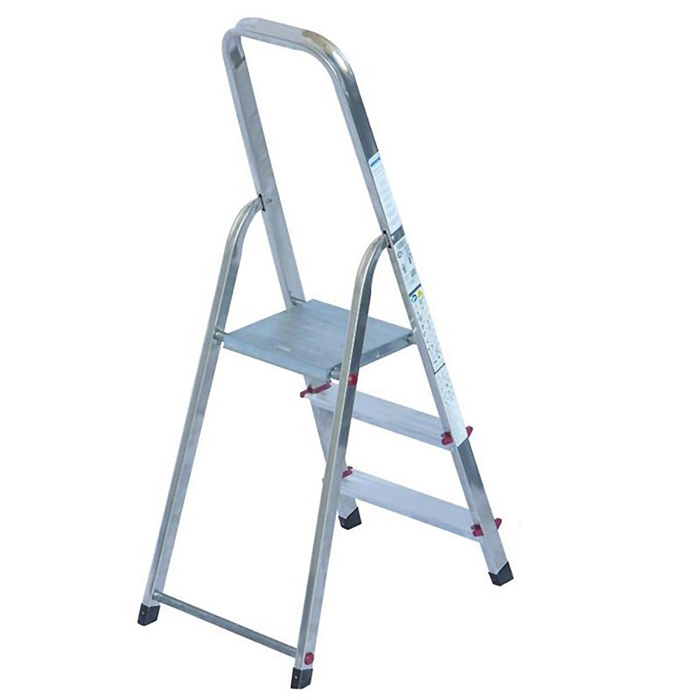 Scara cu platforma KRAUSE Corda, 3 trepte, 2.5 m, aluminiu