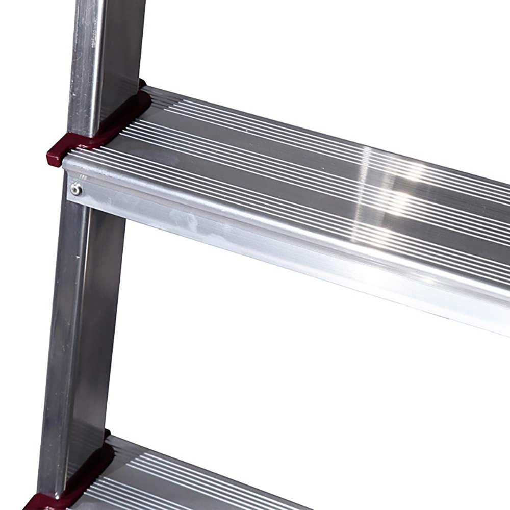 Scara cu platforma KRAUSE Corda, 3 trepte, 2.5 m, aluminiu