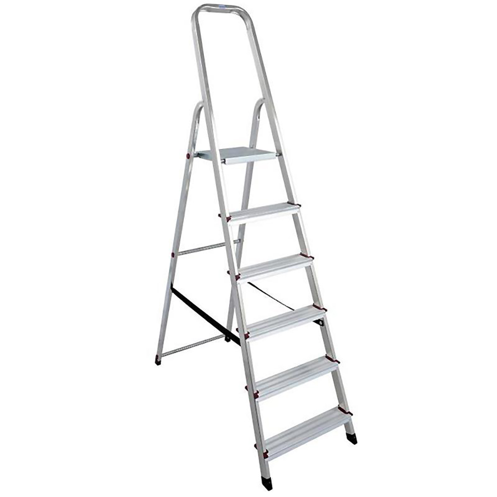 Scara cu platforma KRAUSE Corda, 6 trepte, 3.5 m, aluminiu