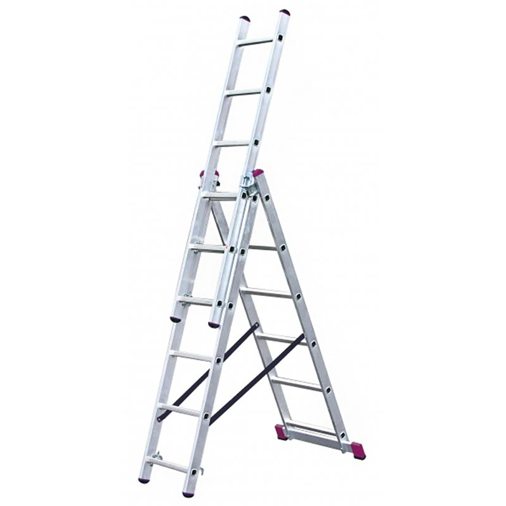 Scara culisanta KRAUSE Corda, 18 trepte, 4.5 m, aluminiu