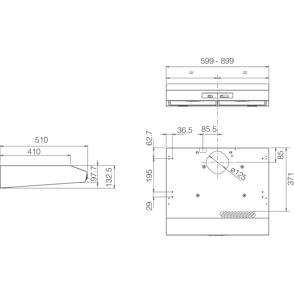 Hota traditionala ELICA Krea ST IX F/60, 1 motor, 350 m3/h, L 60 cm, inox