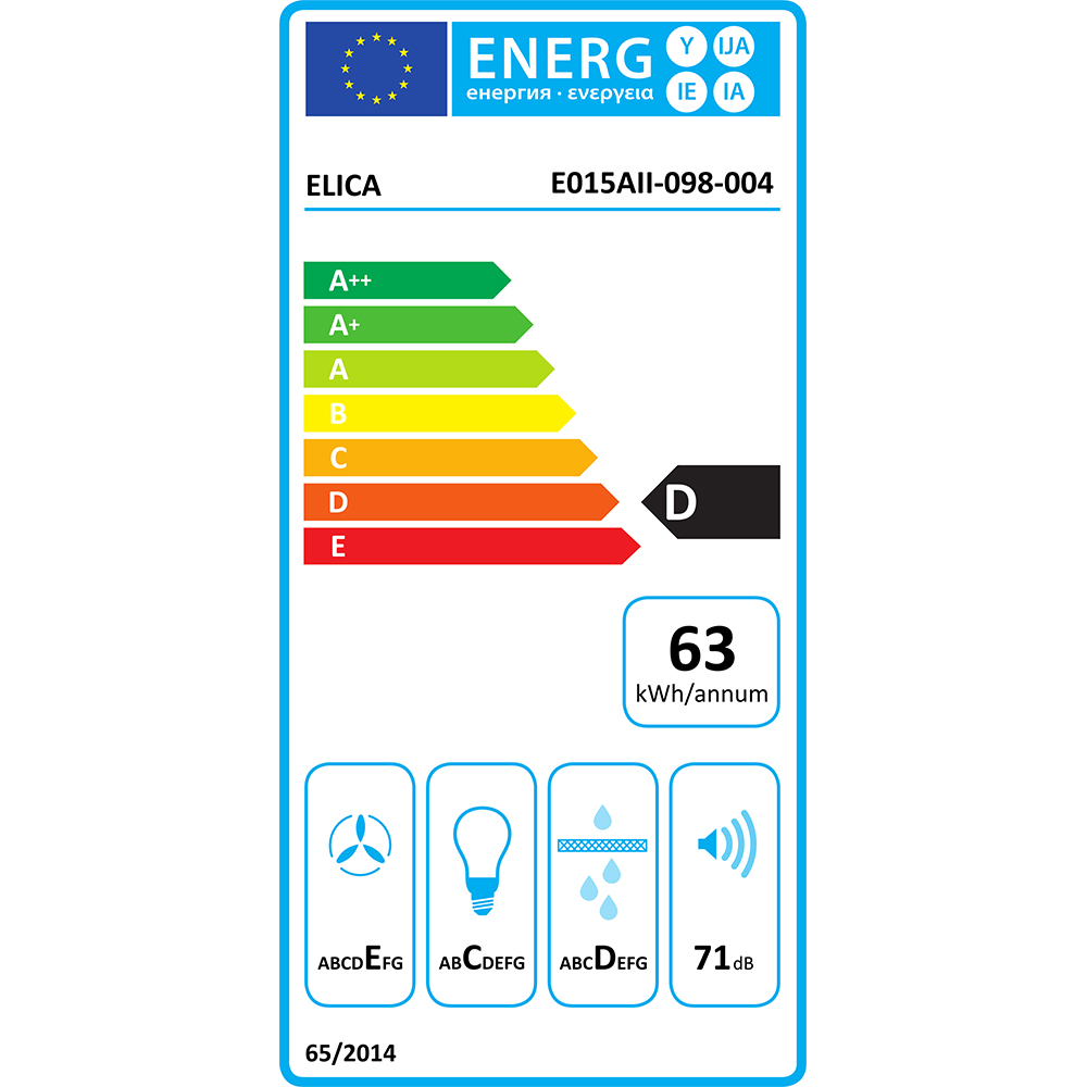 Hota traditionala ELICA Krea ST IX F/60, 1 motor, 350 m3/h, L 60 cm, inox