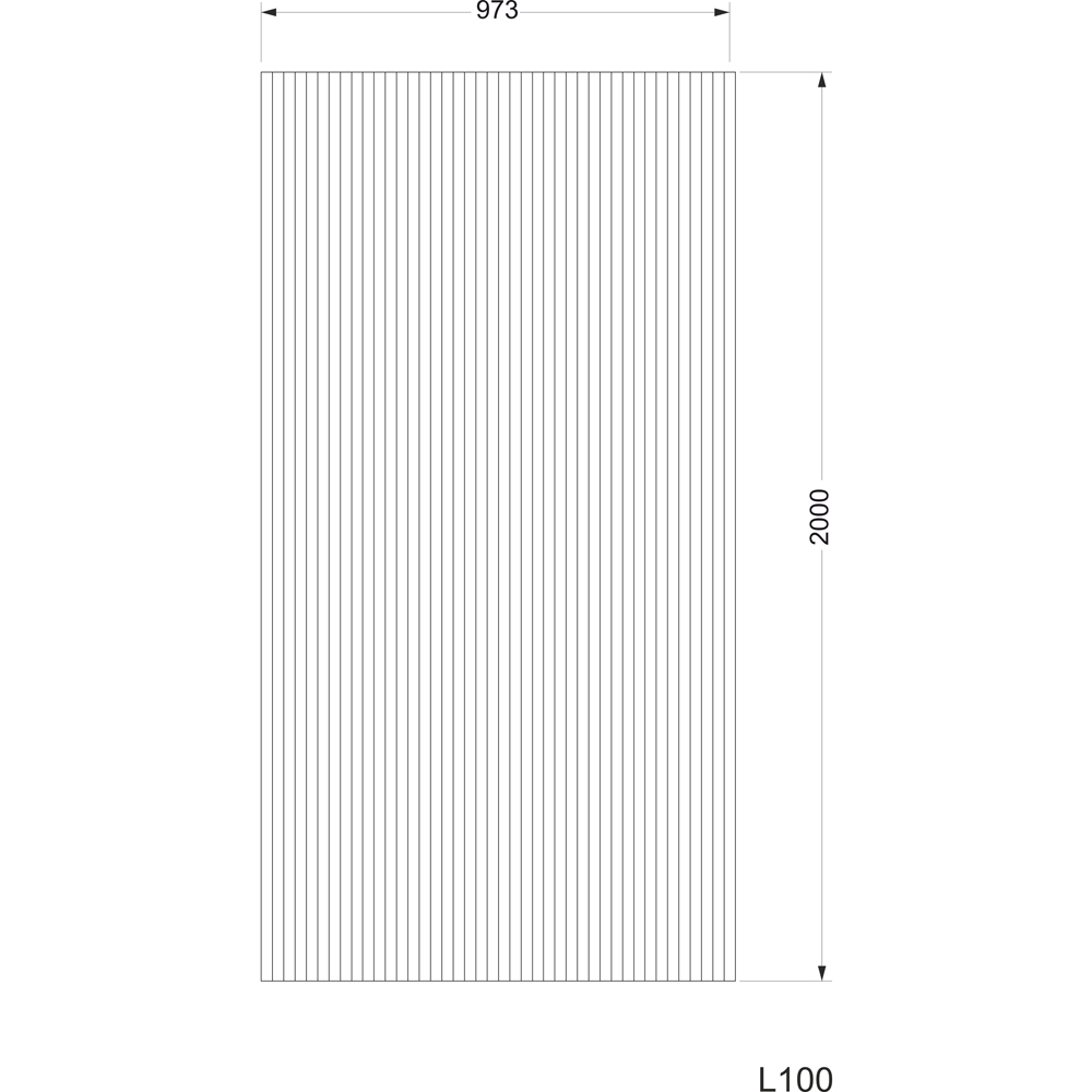 Sticla pentru paravan dus walk-in SANOTECHNIK Sanoflex L100, 100 x 200 cm, finisaj riflat