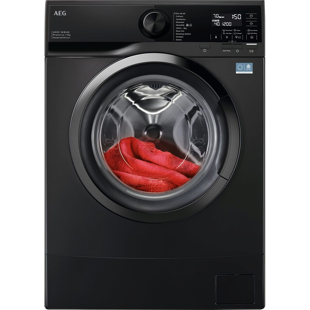 Masina de spalat rufe frontala slim AEG L6SE47DXE, ProSense, 7 kg, 1400rpm, Clasa A, argintiu inchis