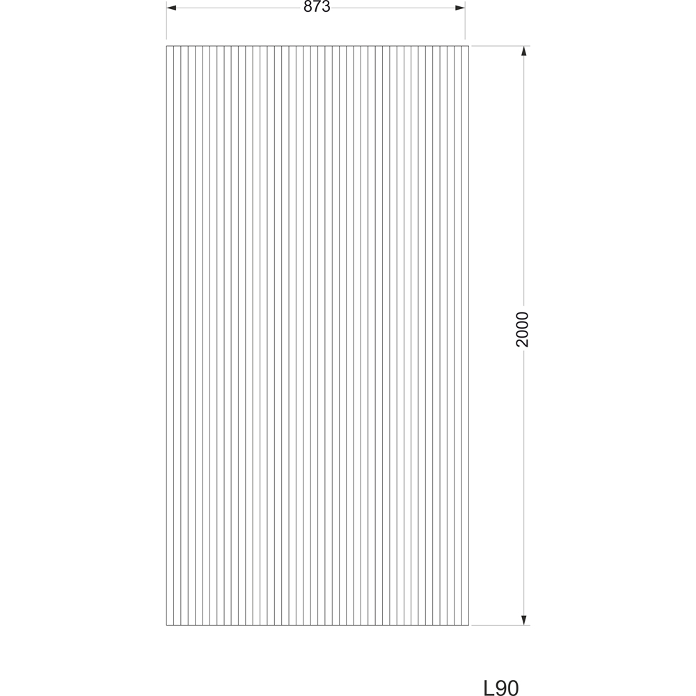 Sticla pentru paravan dus walk-in SANOTECHNIK Sanoflex L90, 90 x 200 cm, finisaj riflat