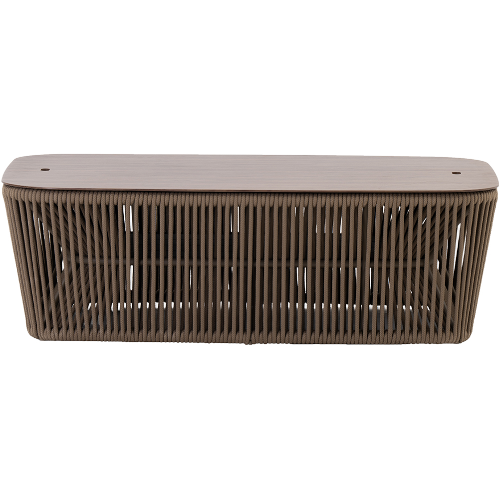 Masa terasa LIVINTWIST Belvedere L, aluminiu, 124 x 41 x 78 cm, taupe