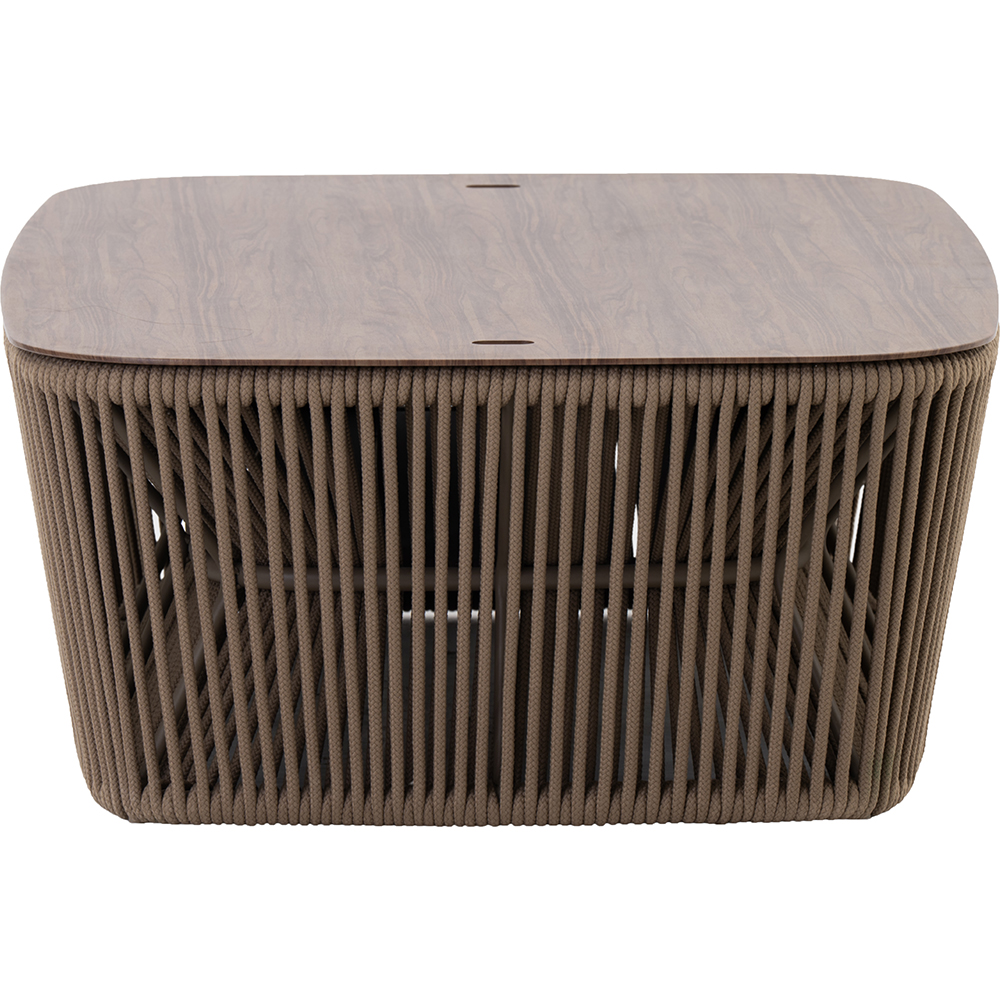 Masa terasa LIVINTWIST Belvedere L, aluminiu, 124 x 41 x 78 cm, taupe