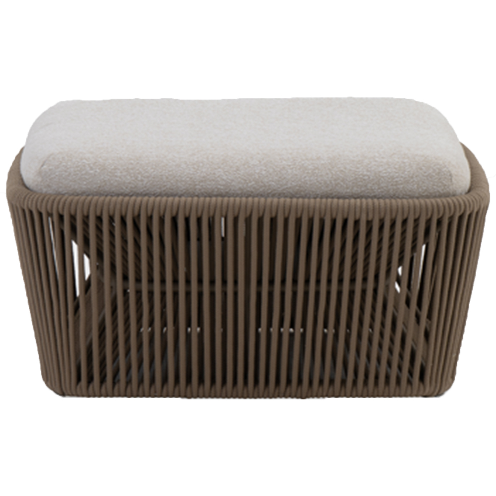 Fotoliu puf LIVINTWIST Belvedere, textil, 84 x 84 x 46 cm, taupe