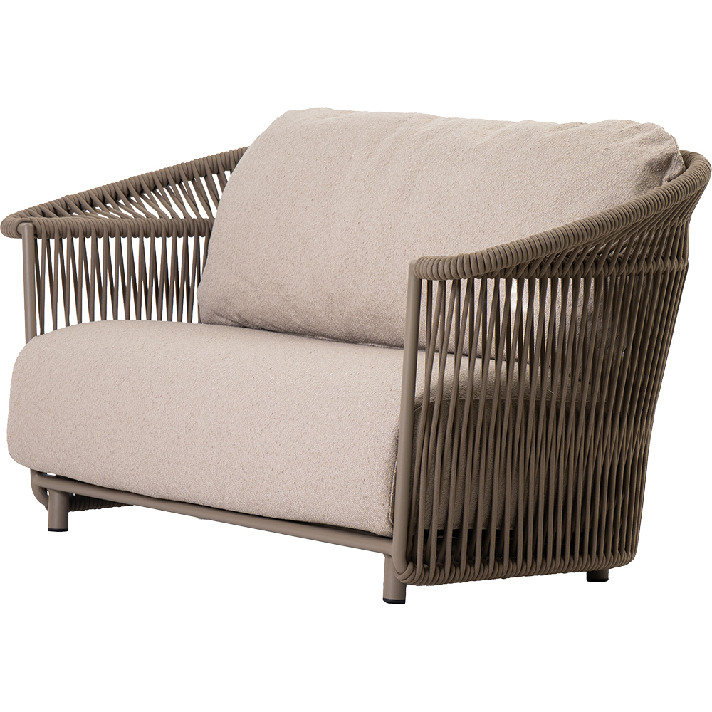 Canapea terasa LIVINTWIST Crown B4, aluminiu, 176 x 81 x 82.5 cm, taupe