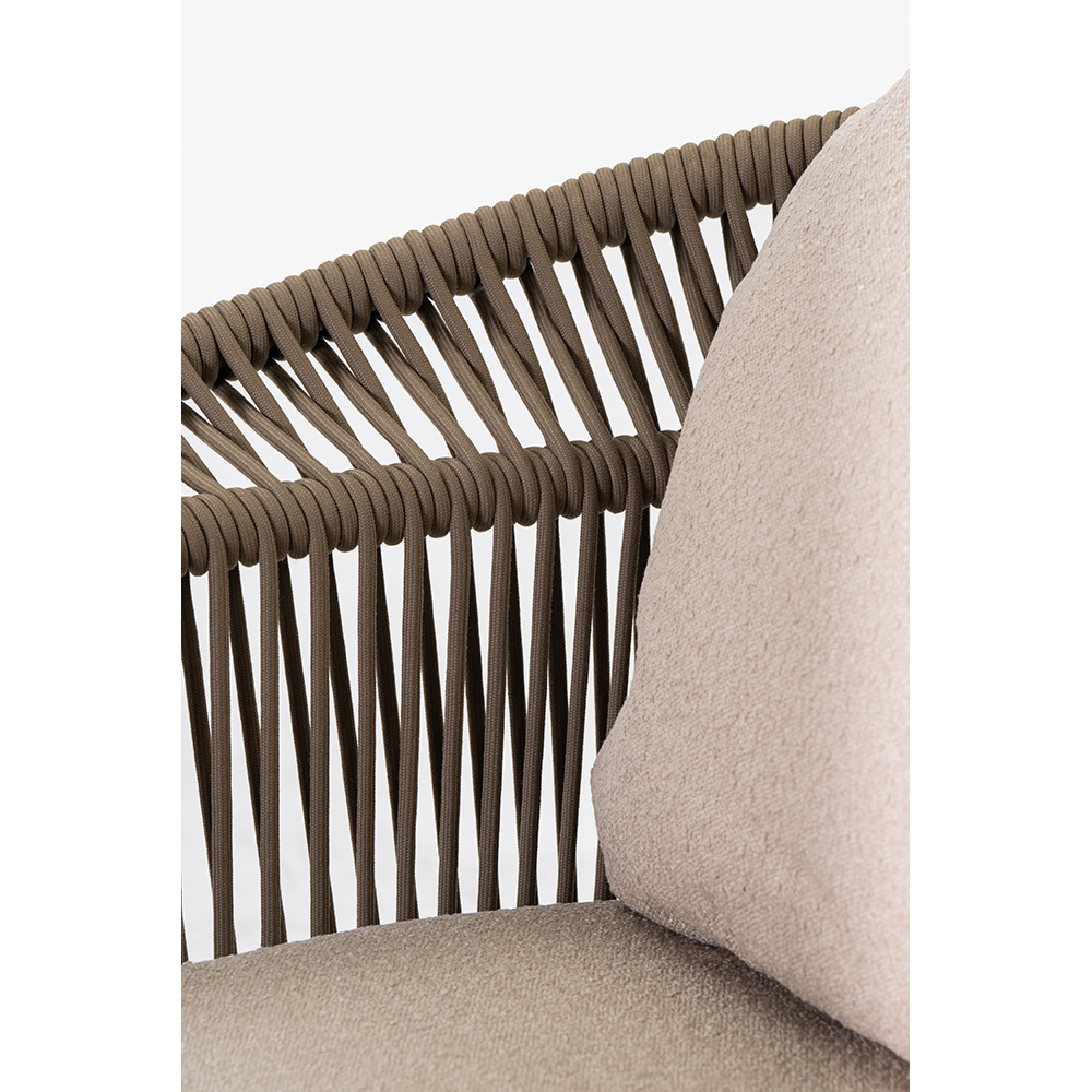 Canapea terasa LIVINTWIST Crown B4, aluminiu, 176 x 81 x 82.5 cm, taupe