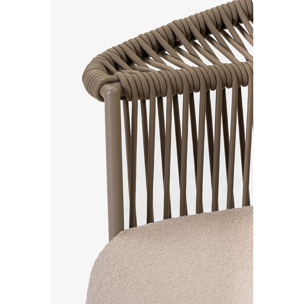 Canapea terasa LIVINTWIST Crown B4, aluminiu, 176 x 81 x 82.5 cm, taupe