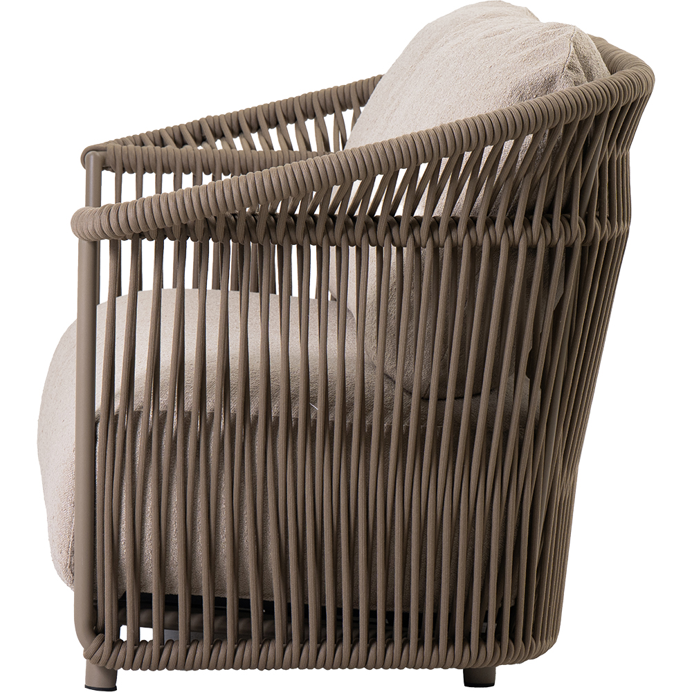 Canapea terasa LIVINTWIST Crown B4, aluminiu, 176 x 81 x 82.5 cm, taupe