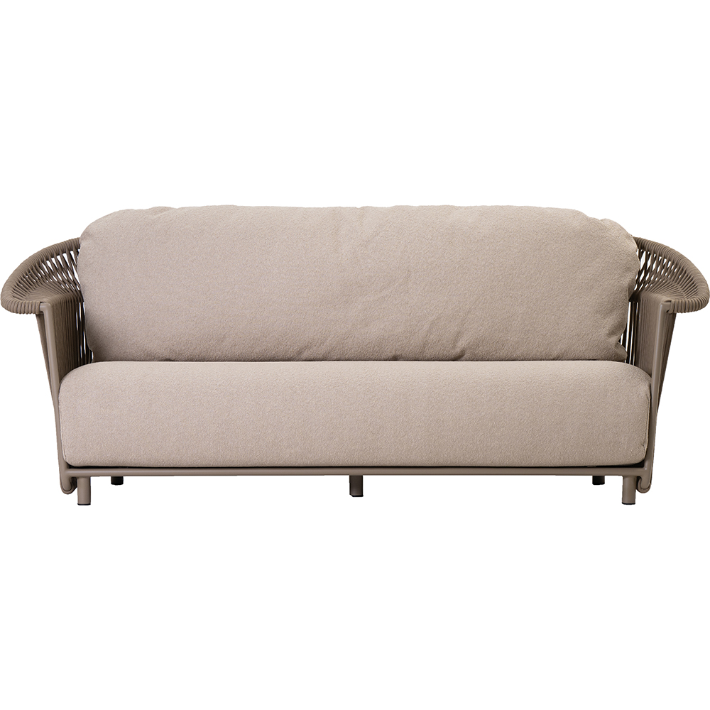 Canapea terasa LIVINTWIST Crown B2, aluminiu, 220 x 81.5 x 82.5 cm, taupe
