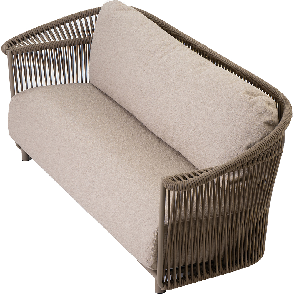 Canapea terasa LIVINTWIST Crown B2, aluminiu, 220 x 81.5 x 82.5 cm, taupe