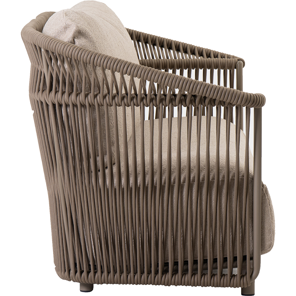 Canapea terasa LIVINTWIST Crown B2, aluminiu, 220 x 81.5 x 82.5 cm, taupe