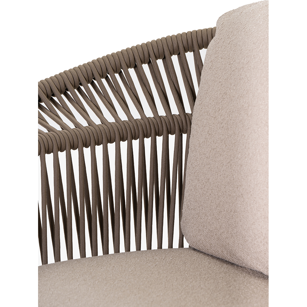 Canapea terasa LIVINTWIST Crown B2, aluminiu, 220 x 81.5 x 82.5 cm, taupe
