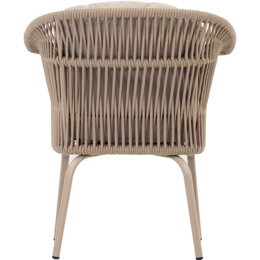Scaun terasa LIVINTWIST Crown, aluminiu, 65.7 x 57.2 x 83.5 cm, bej