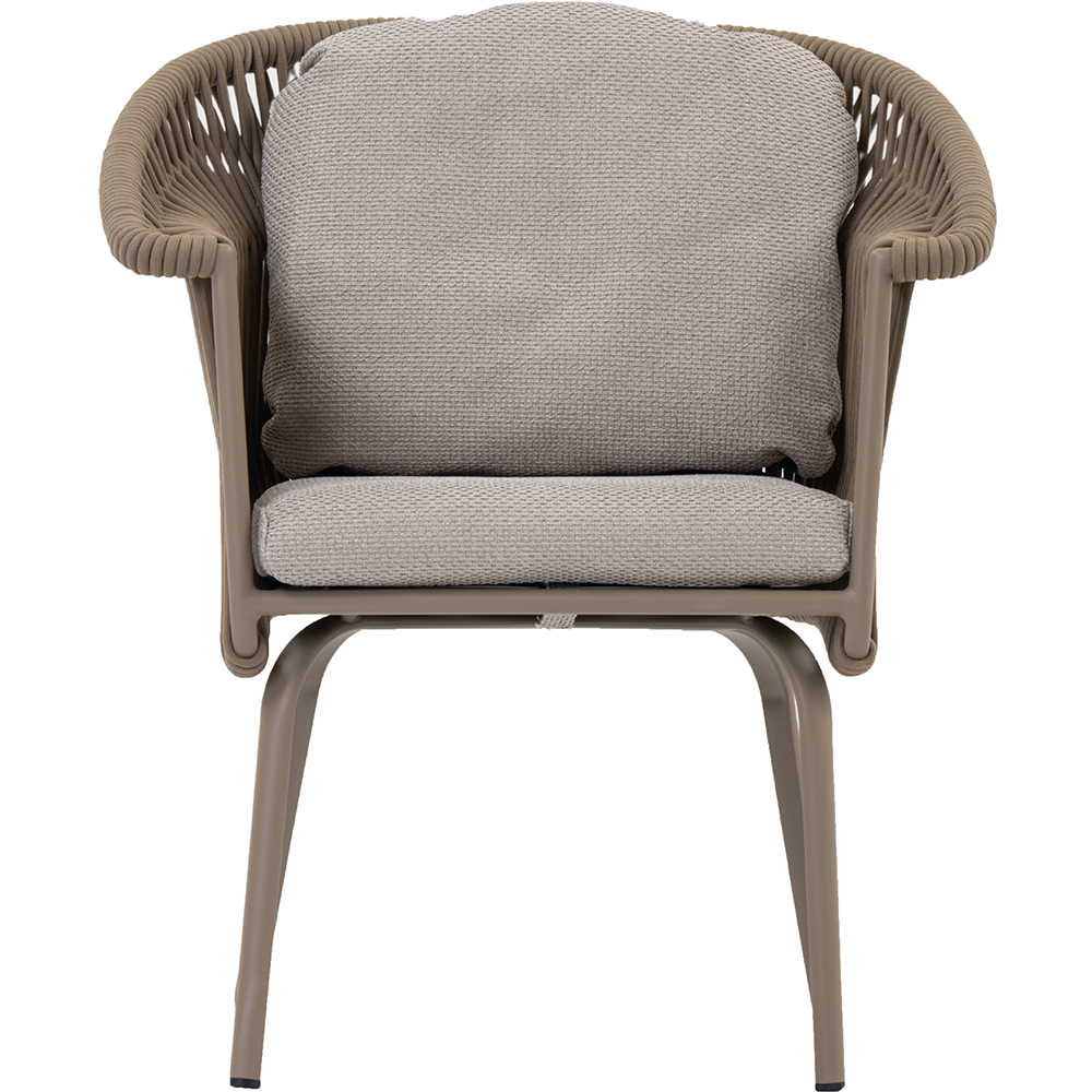 Scaun terasa LIVINTWIST Crown, aluminiu, 65.7 x 57.2 x 83.5 cm, taupe