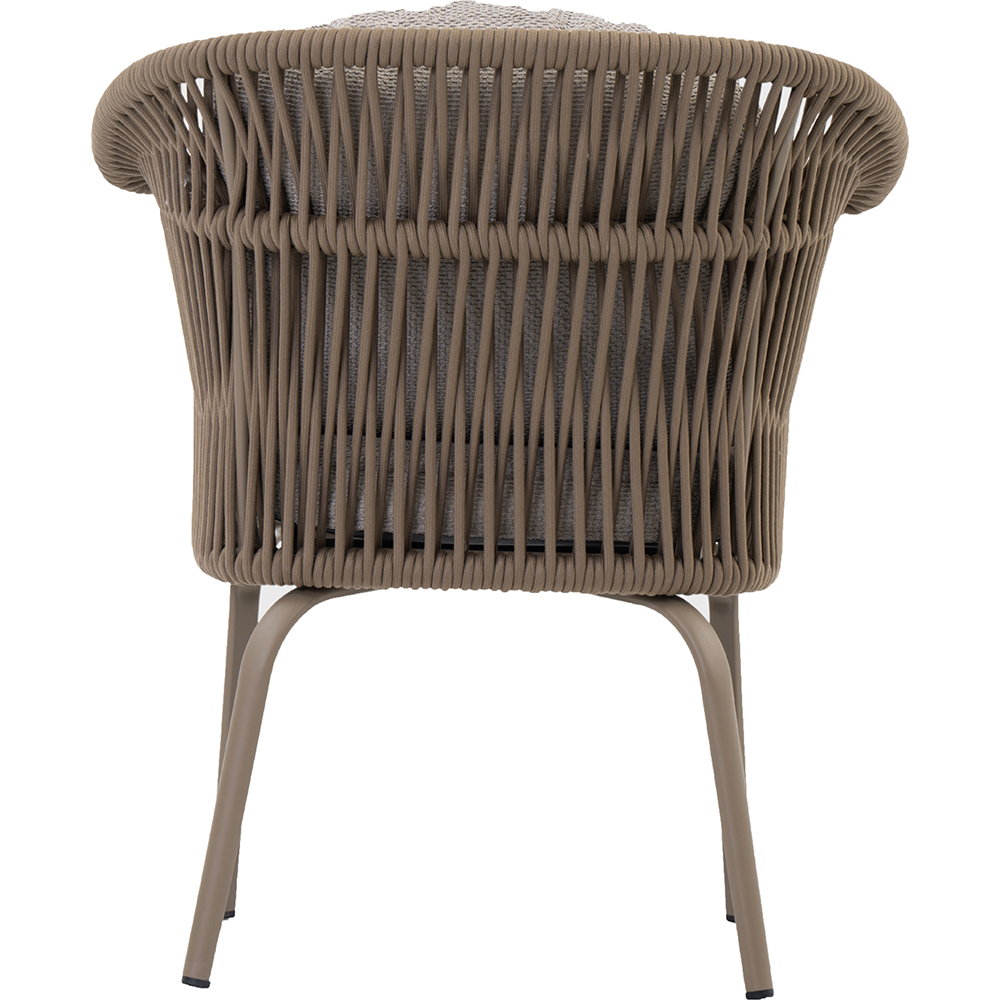 Scaun terasa LIVINTWIST Crown, aluminiu, 65.7 x 57.2 x 83.5 cm, taupe