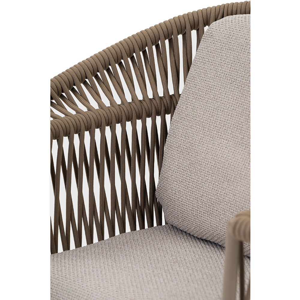 Scaun terasa LIVINTWIST Crown, aluminiu, 65.7 x 57.2 x 83.5 cm, taupe