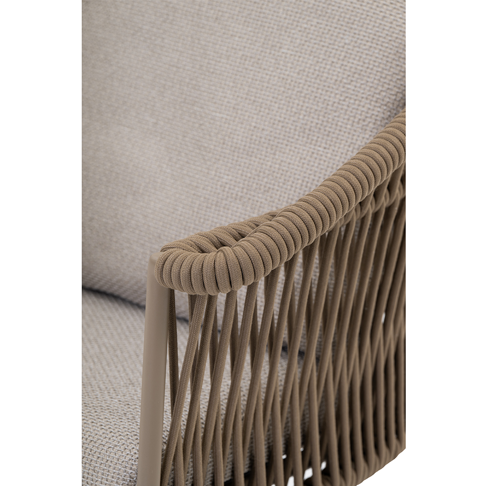 Scaun terasa LIVINTWIST Crown, aluminiu, 65.7 x 57.2 x 83.5 cm, taupe