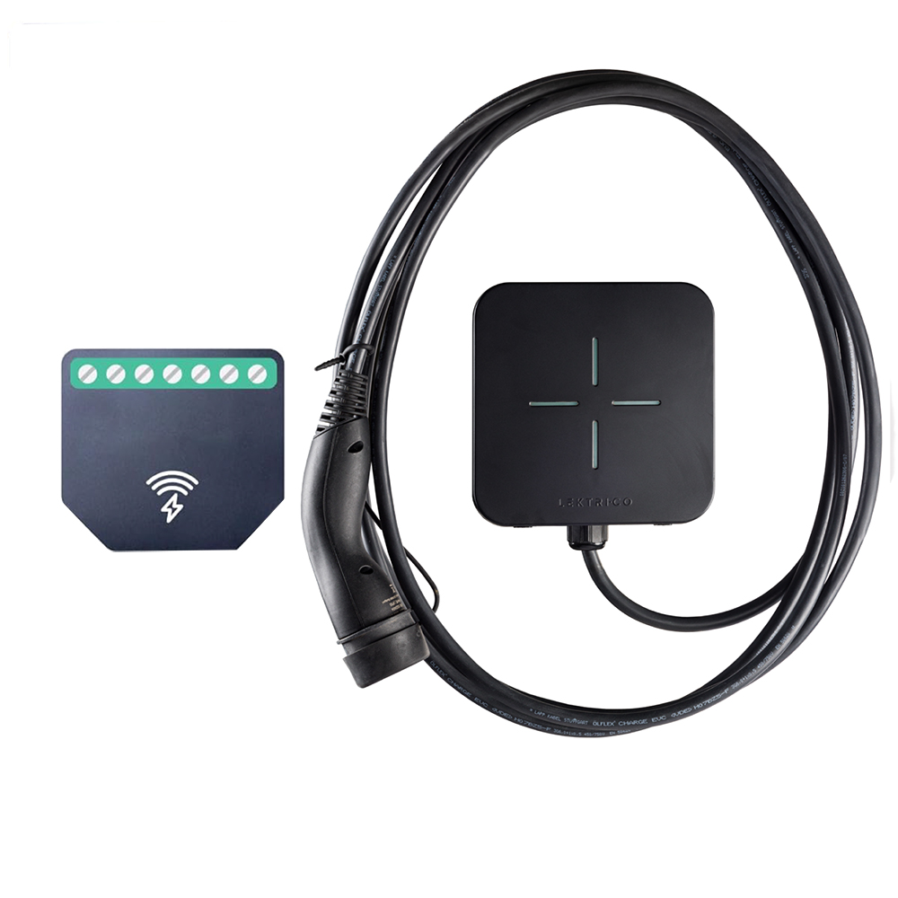 Statie incarcare masini electrice LEKTRI.CO Tri Safe EM, trifazat 22kW, monofazat 7.4kW, 32A, Type 2, cablu 5m, Wi-Fi, negru