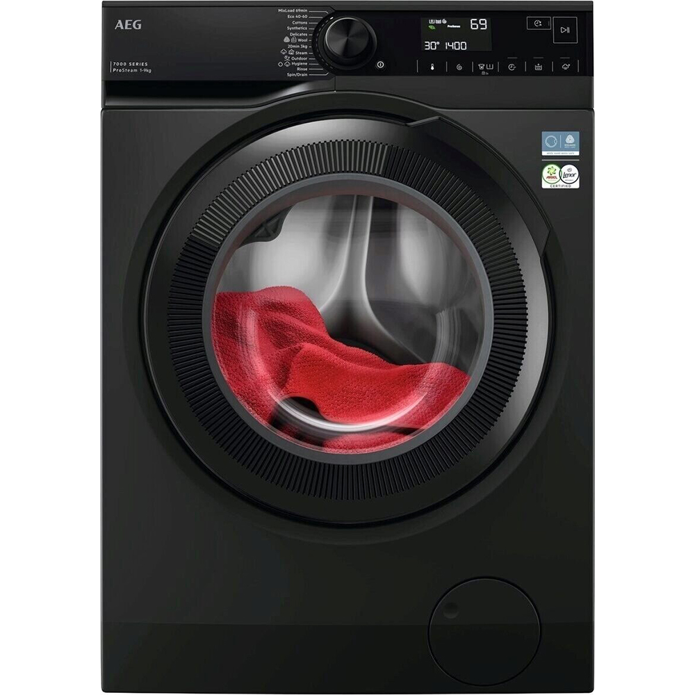 Masina de spalat rufe frontala AEG LFR73944E, ProSteam, 9 kg, 1400rpm, Clasa A, argintiu inchis