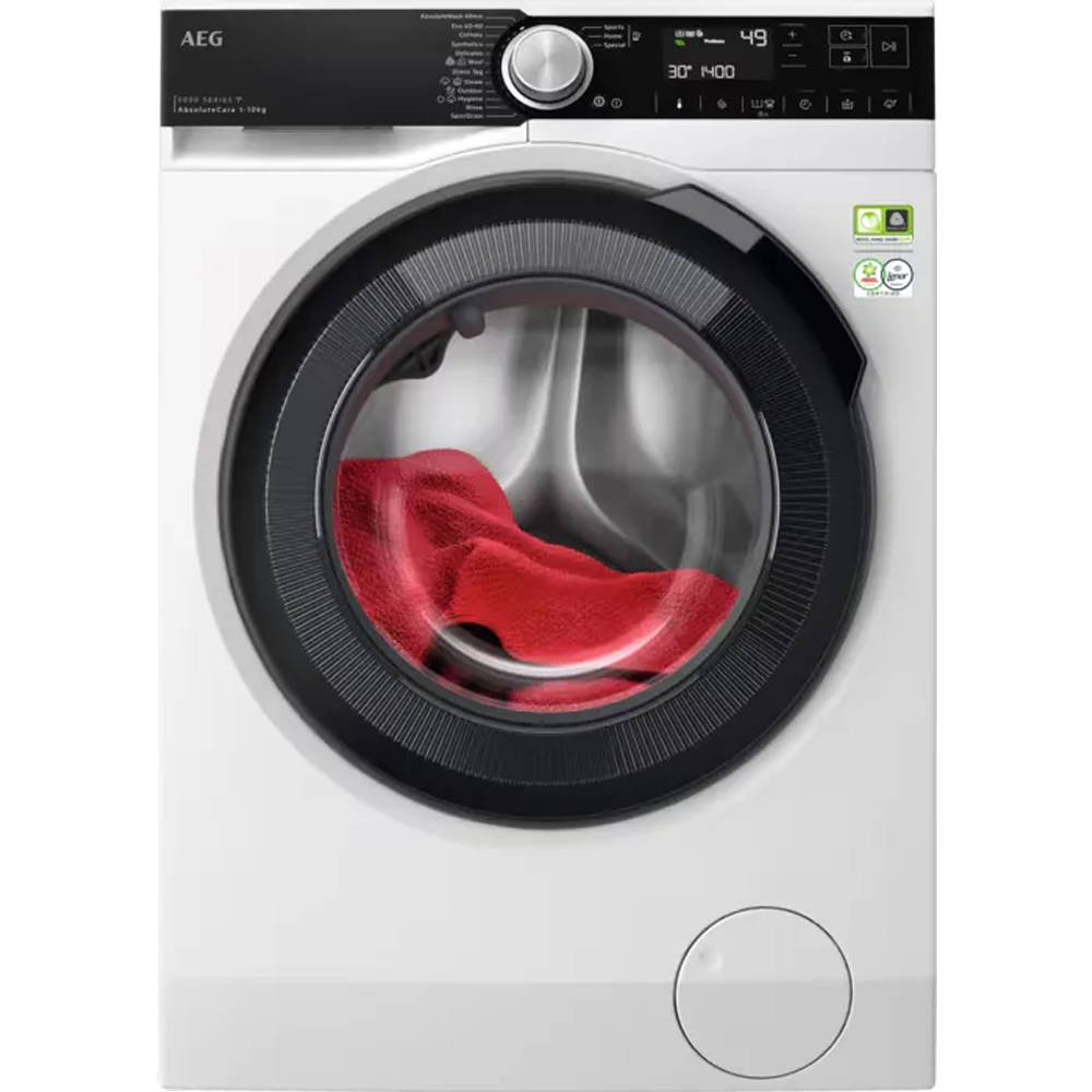 Masina de spalat rufe frontala AEG Seria9000 LFR95146SUE, ProSteam, 10 kg, 1400rpm, Clasa A, Wi-Fi, alb
