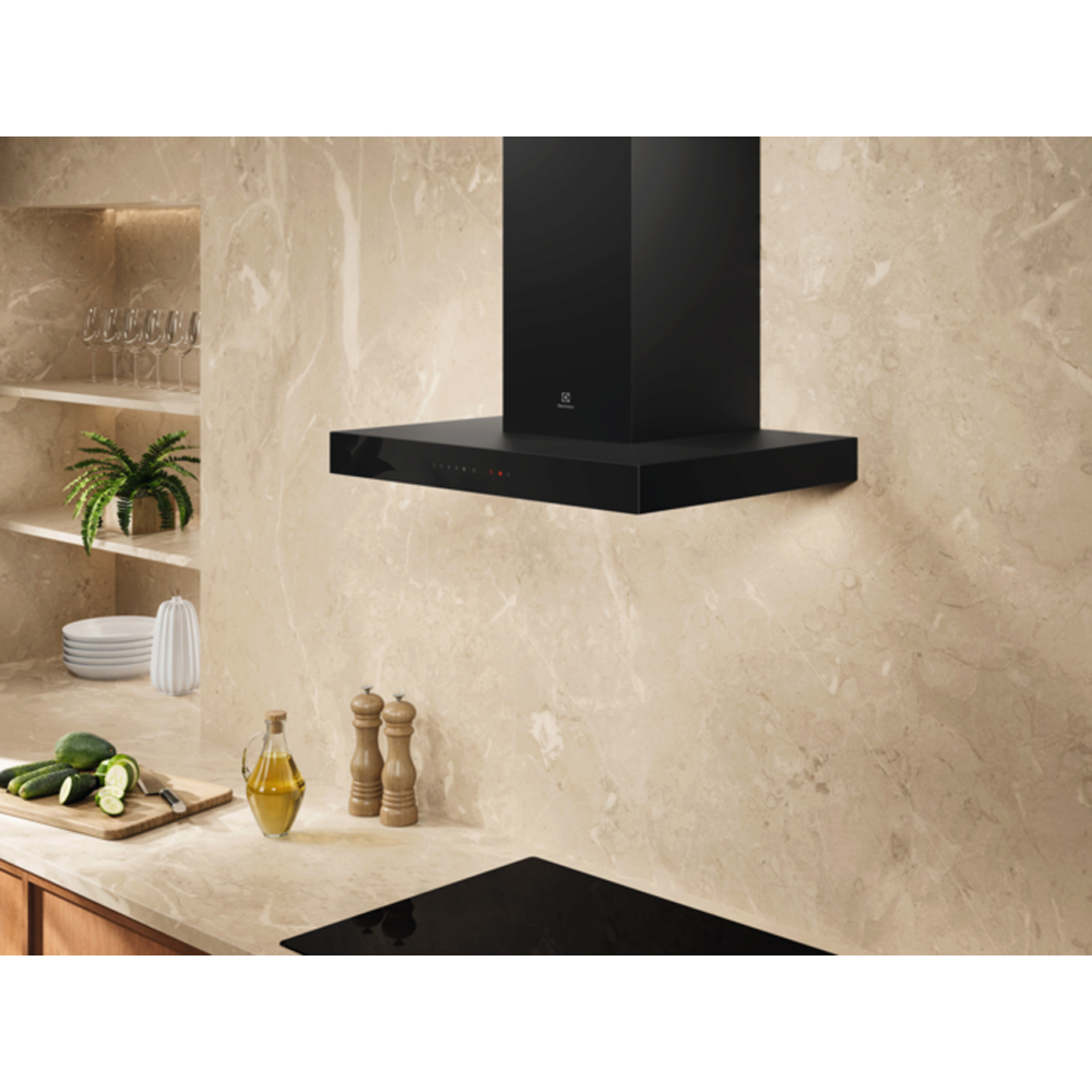 Hota decorativa ELECTROLUX LFT816K, 1 motor, 730 m3/h, L 60 cm, negru mat